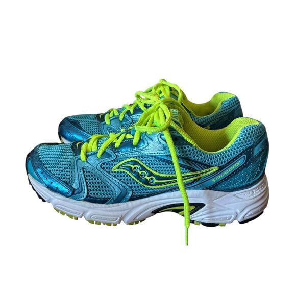 Saucony Women's Size 7.5 Blue and Green Running Shoes - Picture 3 of 10